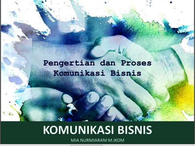 Pengertian Dan Proses Komunikasi Bisnis - Repository